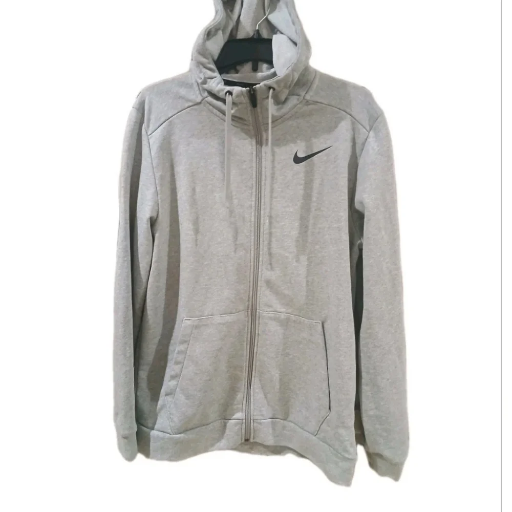 Nike Dri-Fit Fleece Hoodie Gray Men's Casual Hoodie SIZE: Small